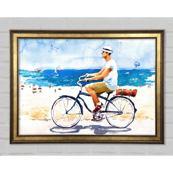 House of Hampton Cycling In Paradise Framed Print Wayfair.co.uk